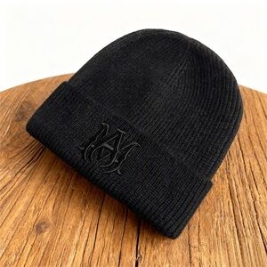 AMIRI Black Logo Beanie